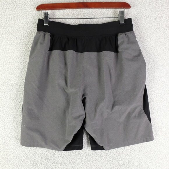 Lululemon Shorts Mens Small Gray Black Hybrid Athletic Draw String Gym Outdoor - Picture 3 of 9